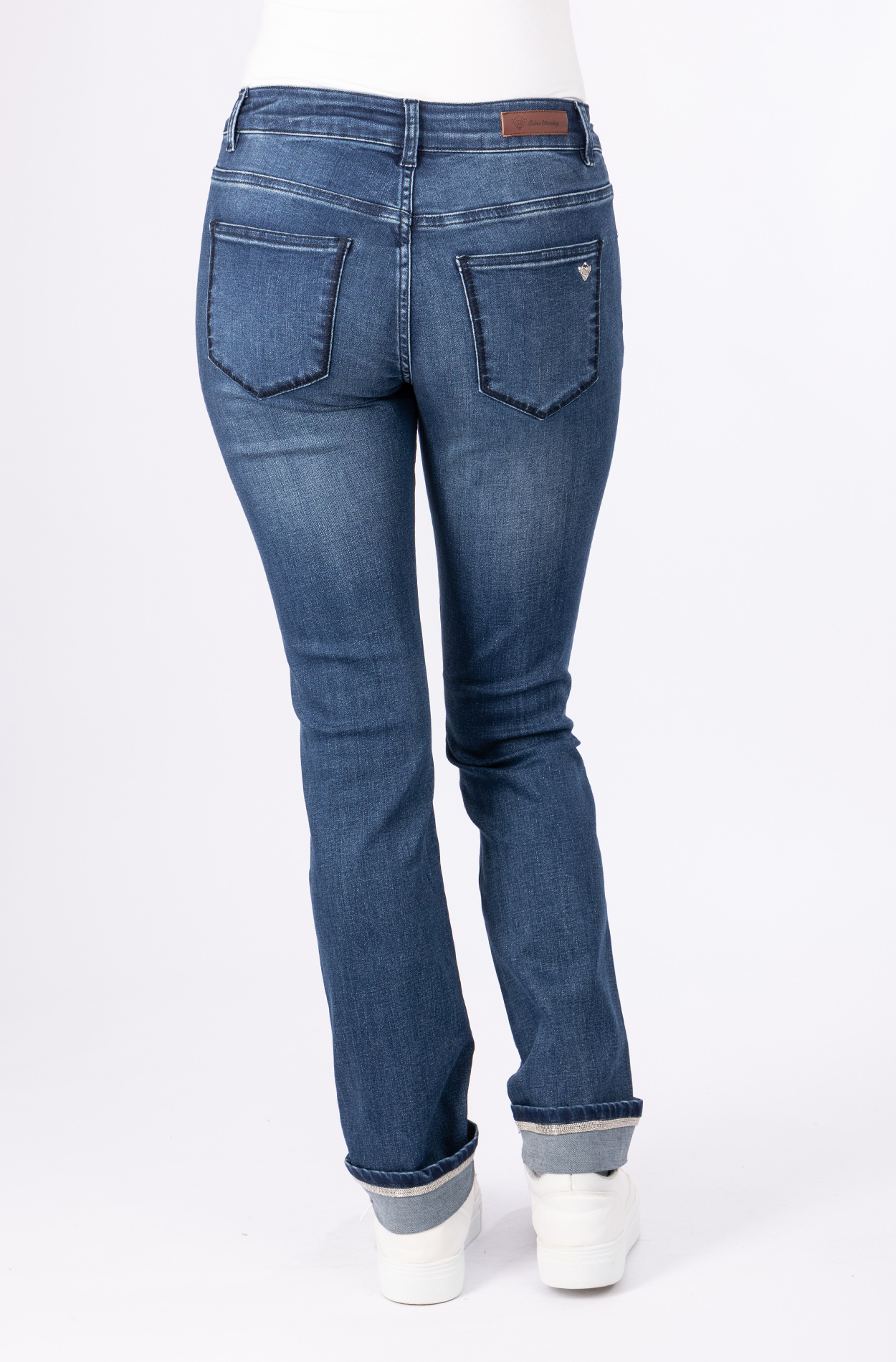 57Vivi, Slim-Fit, 5-Pocket-Style, glitzerndes Saumdetail