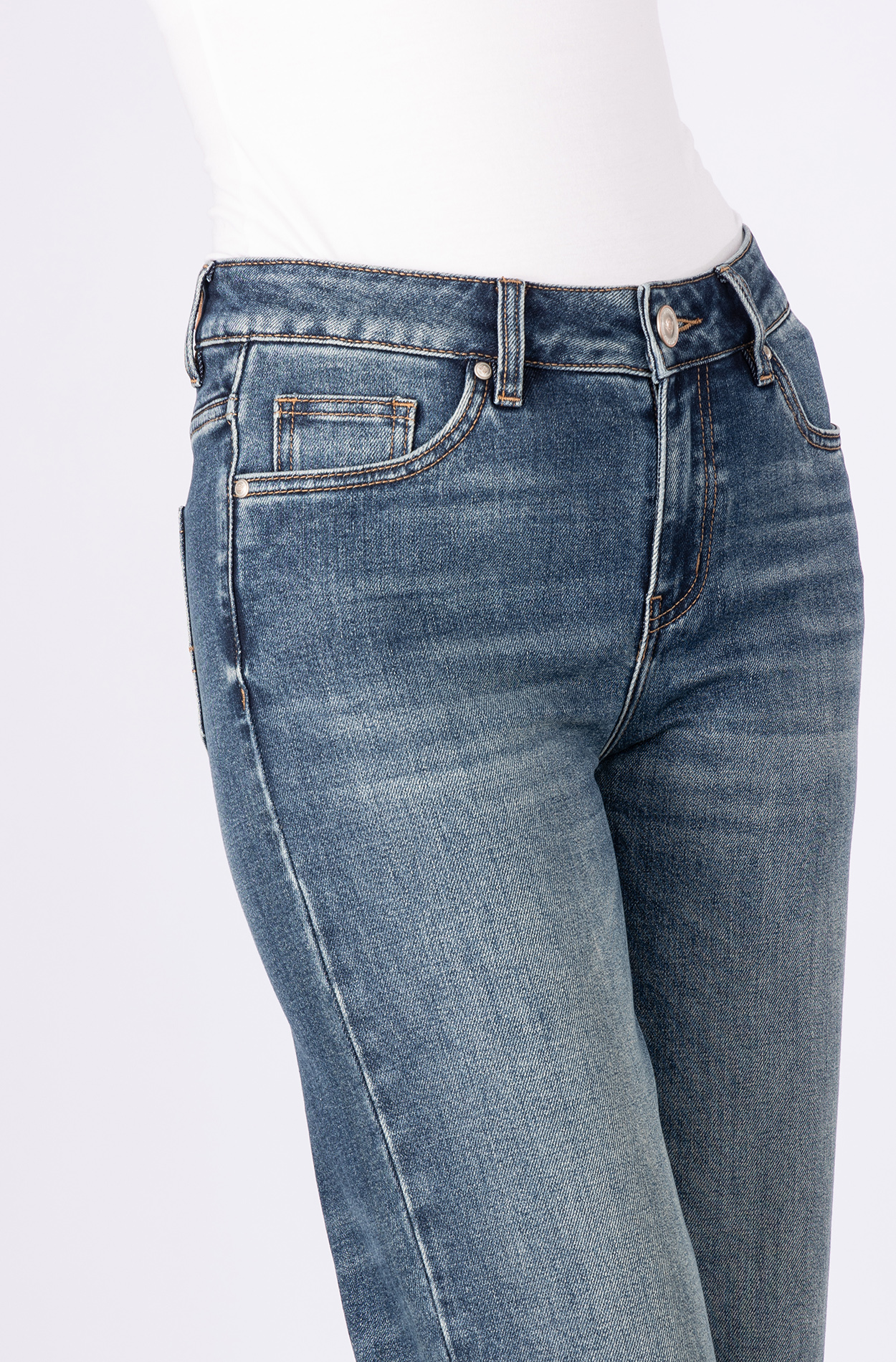 57Quinn, Culotte, 5-Pocket-Style, farblich abgesetzte Kontrastnähte