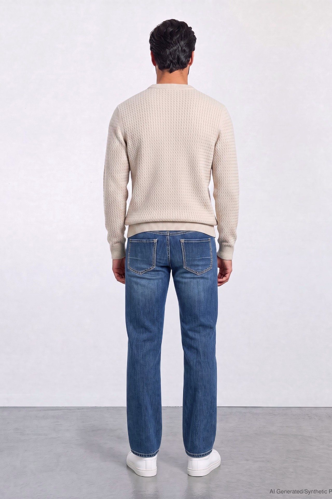 57Jack, Straight-Fit-Jeans, Dicke Kontrastnähte