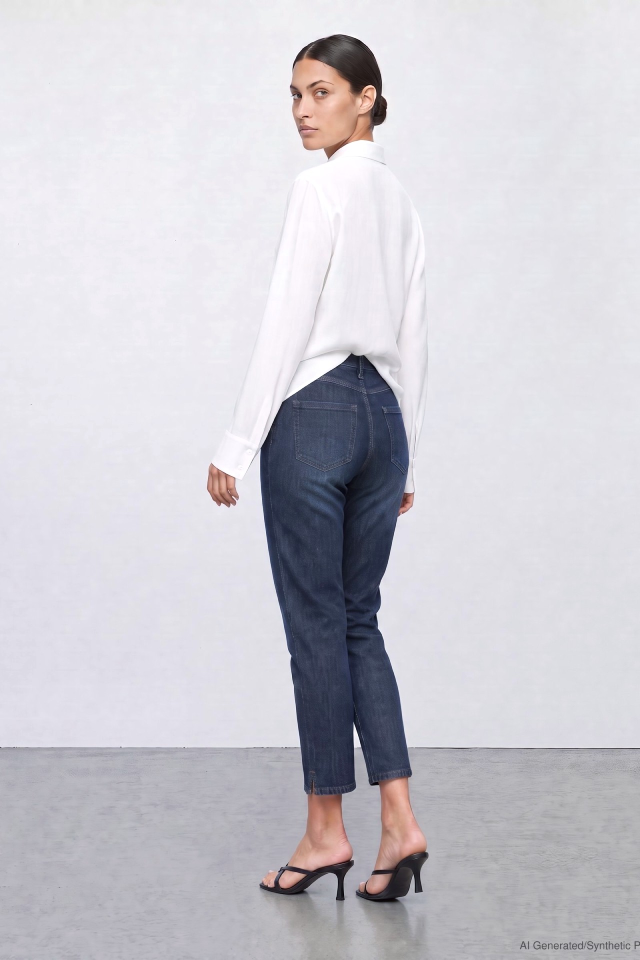 57Ava, Slim Fit, High Ankle, Beinschlitze, Betonung der Knöchel