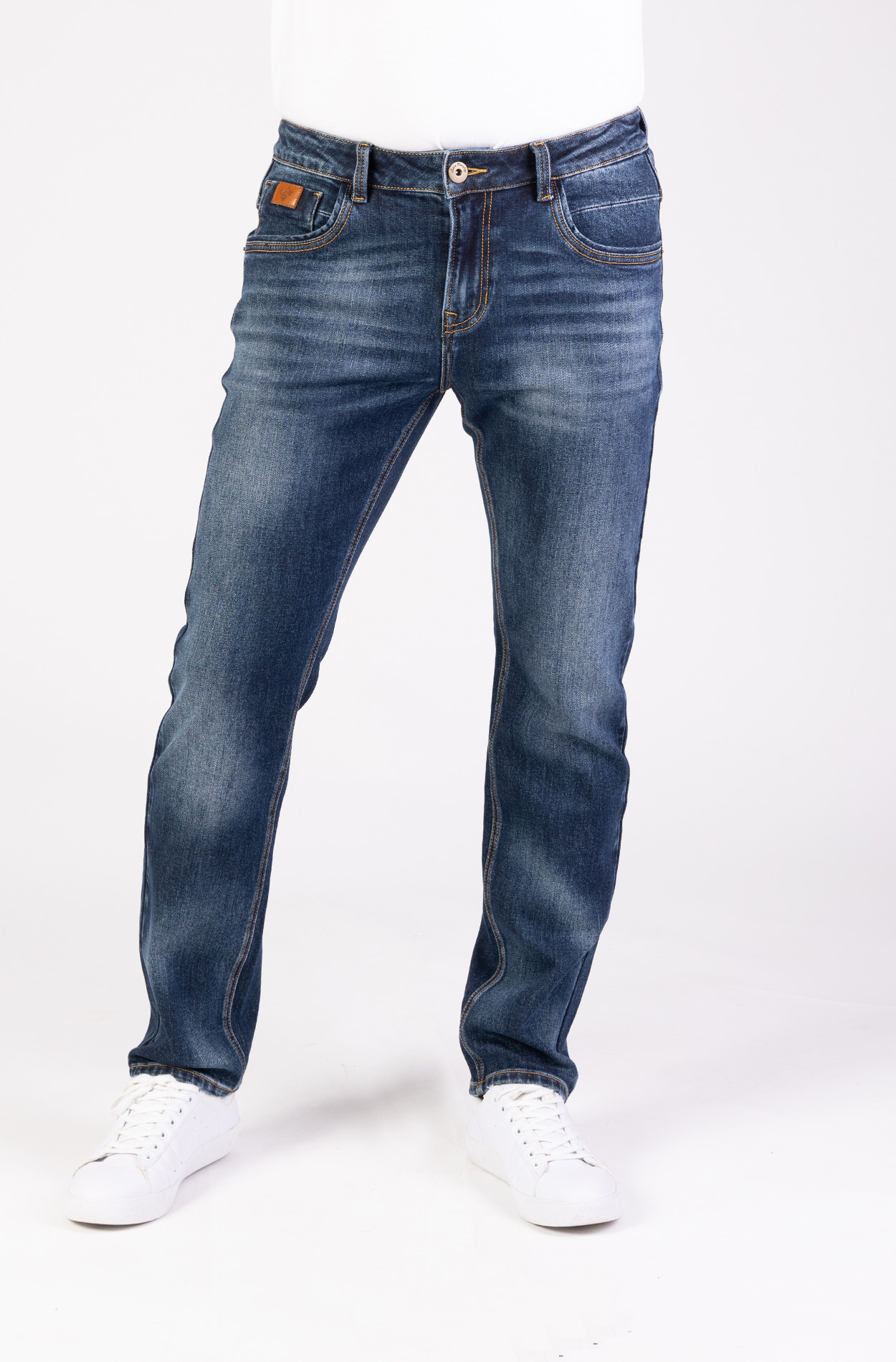57Steven, Regular-Fit, 5-Pocket-Style, Markante Kontrastnähte