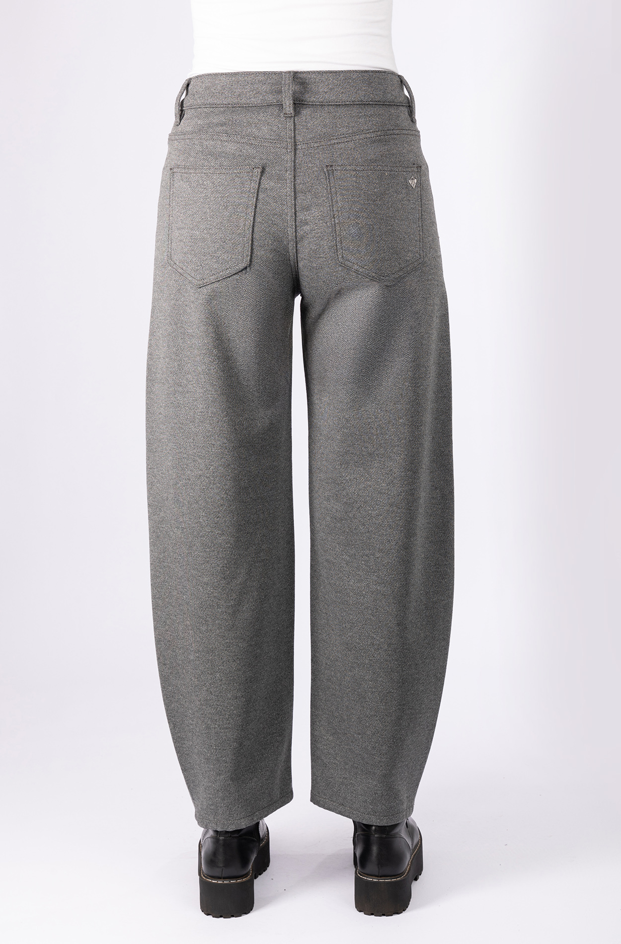 57Ilvy, Barrel-Fit, Non-Denim-Hose, 5-Pocket-Style, O-Shape