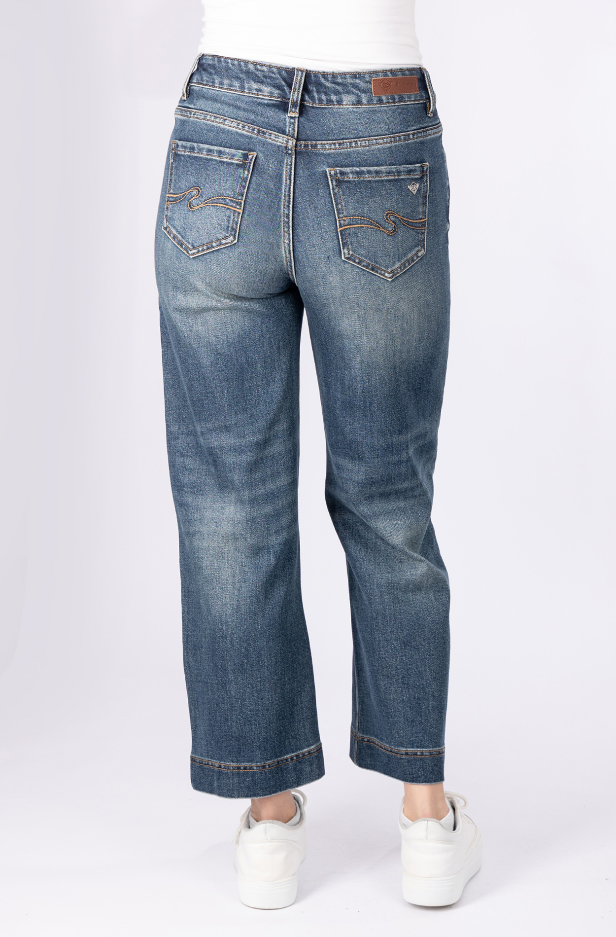 57Quinn, Culotte, 5-Pocket-Style, farblich abgesetzte Kontrastnähte
