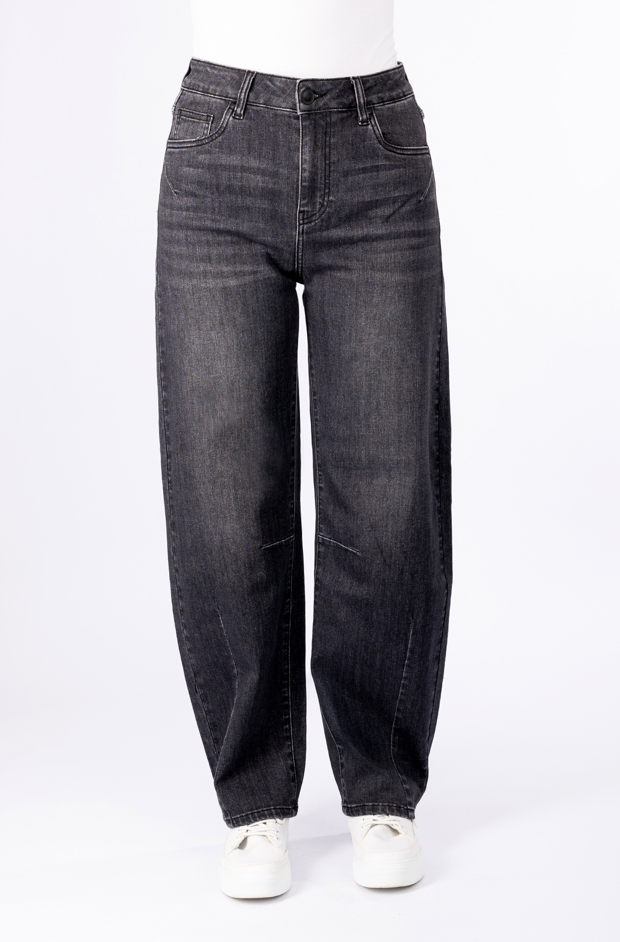 57Ilvy, Barrel-Fit-Jeans, 5-Pocket-Style, O-Shape 