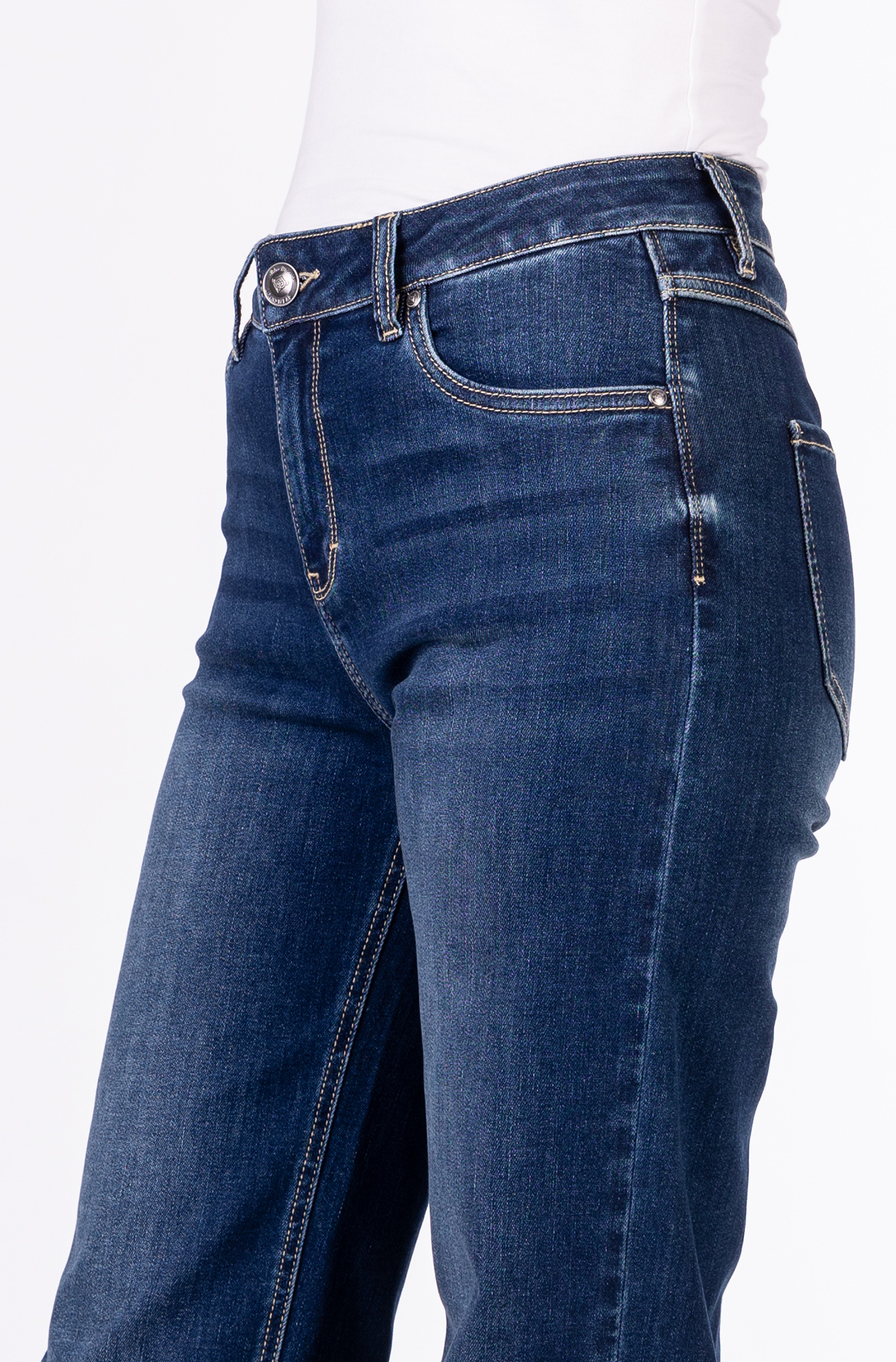 57Zoe 30979B | Basic |Straight Wide Leg | Dark Blue