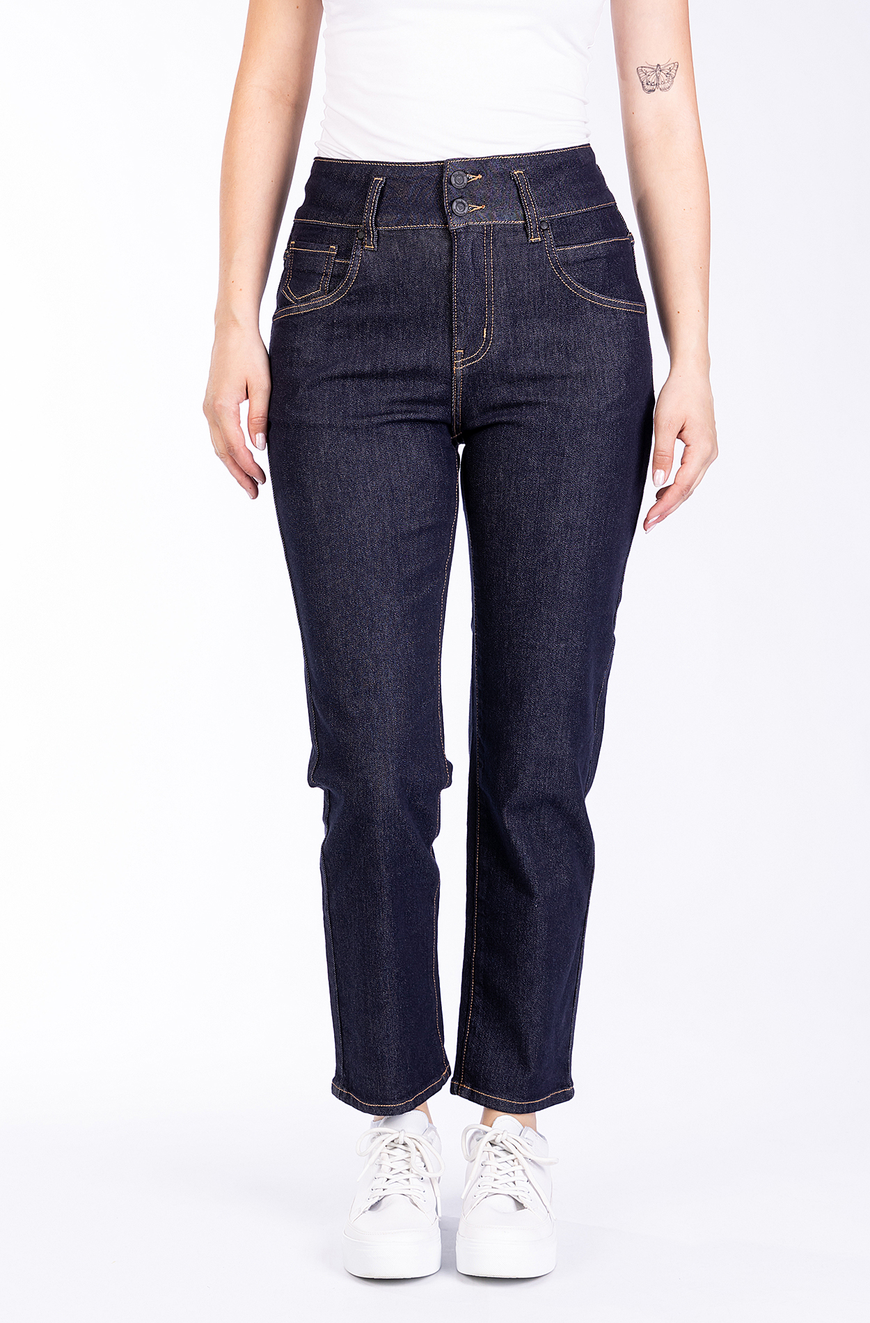 Ayla 30766Y | Slim Fit | Cropped | Raw Denim