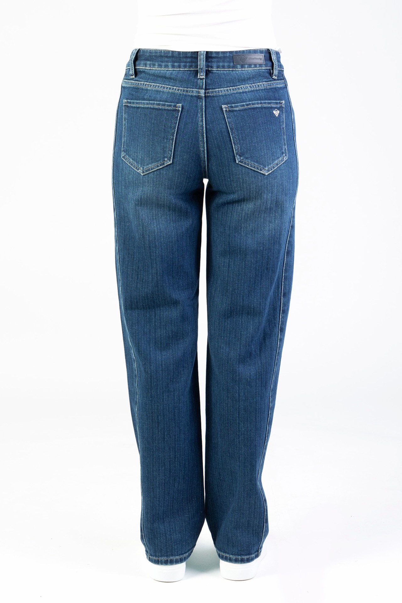 Blue Monkey, Straight-Fit-Jeans, 57Farina 31042Y, Streifen