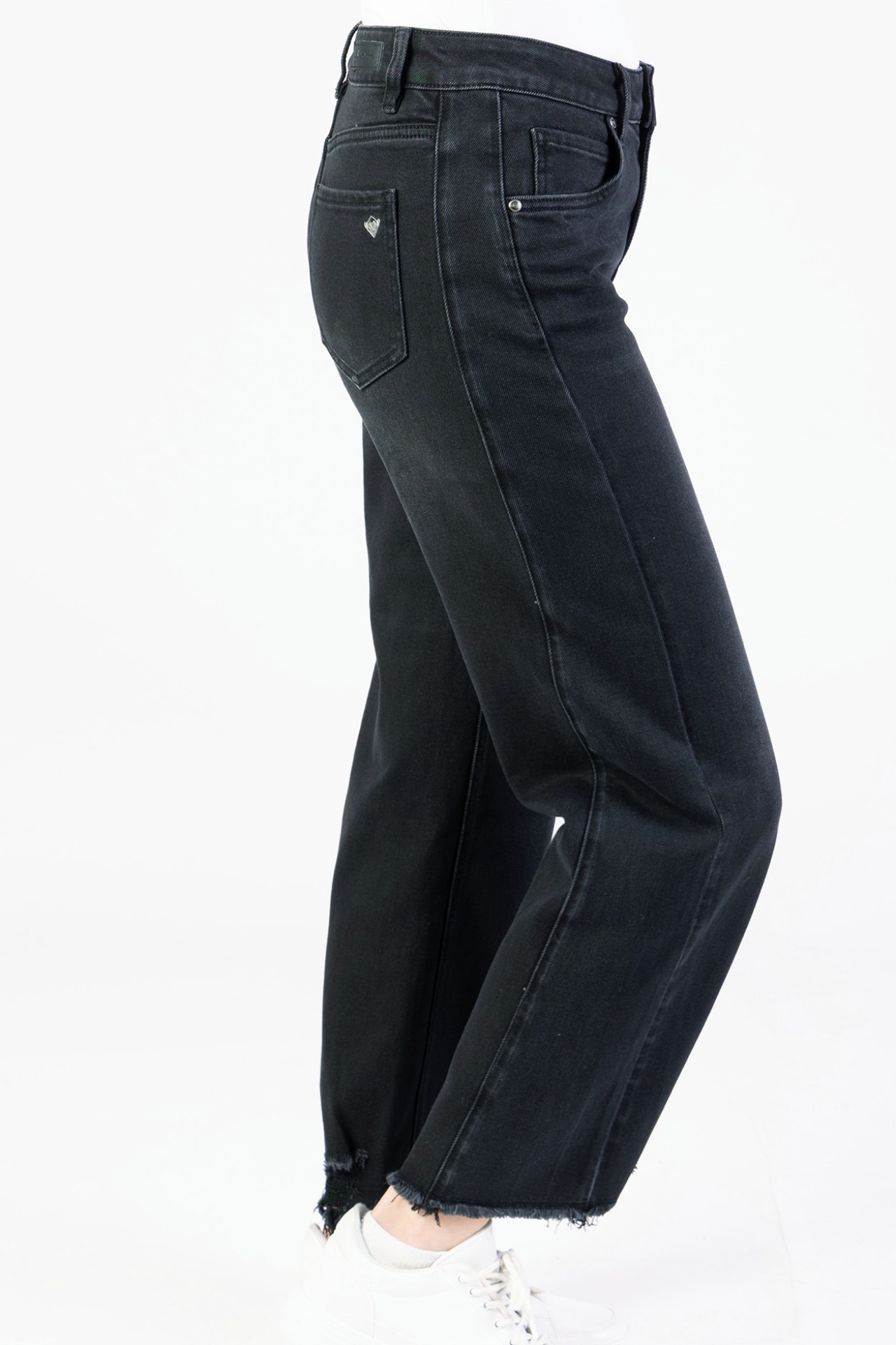 Blue Monkey, Straight-Fit-Jeans, 57Farina 31024Y, Cropped, Offener Saum