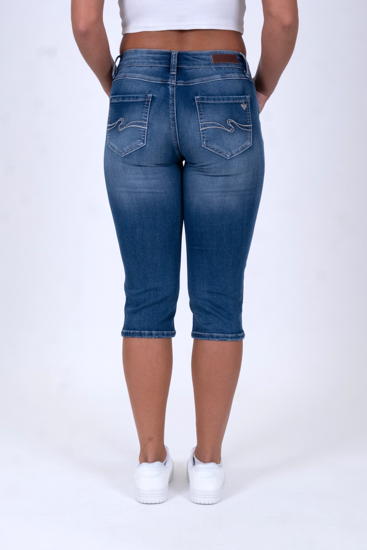 57Manie 30917X | Slim Fit | Capri | Jog Denim | Blue