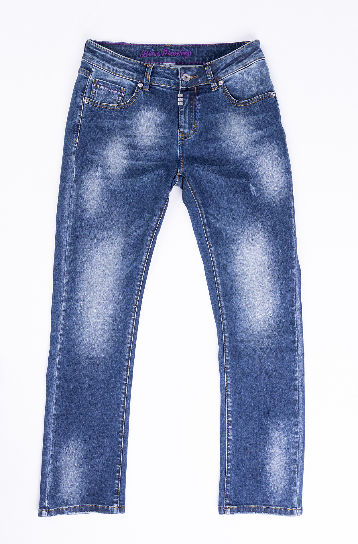 Vivi 11369Y | Cropped | Straight Fit | Blue