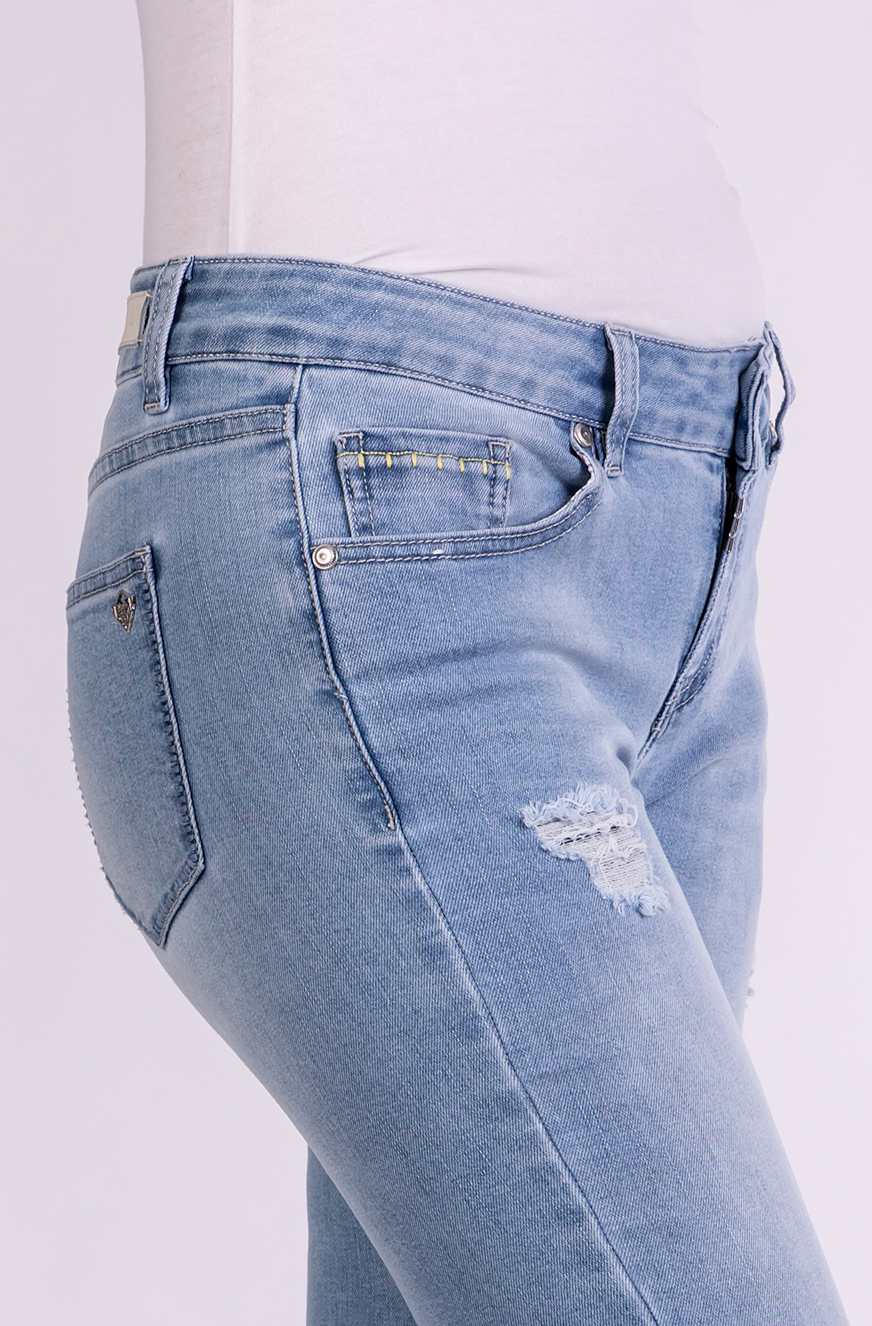 Blue Monkey, Straight-Fit-Jeans, 57Vivi 11610X, Cropped