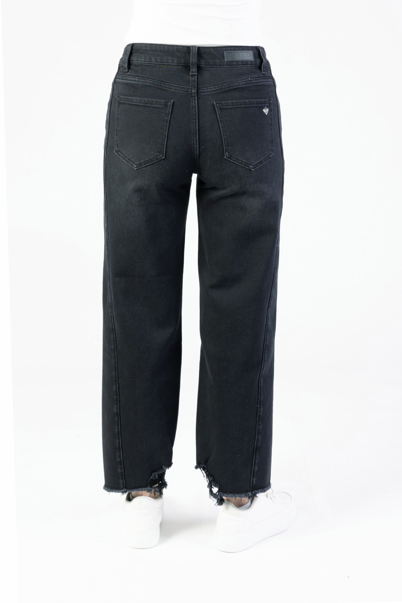Blue Monkey, Straight-Fit-Jeans, 57Farina 31024Y, Cropped, Offener Saum