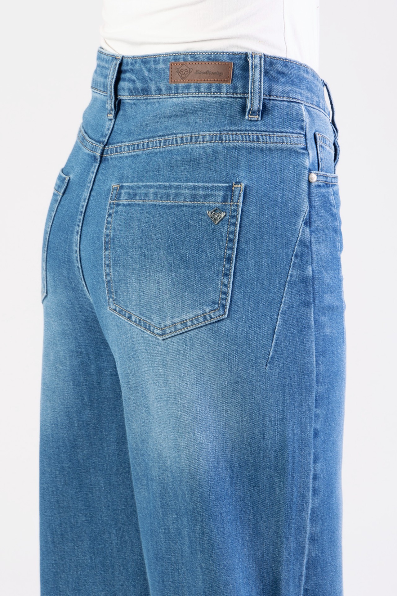 Blue Monkey, Wide-Leg-Fit-Jeans, 57Giulia 31025Y, Palazzo Style 
