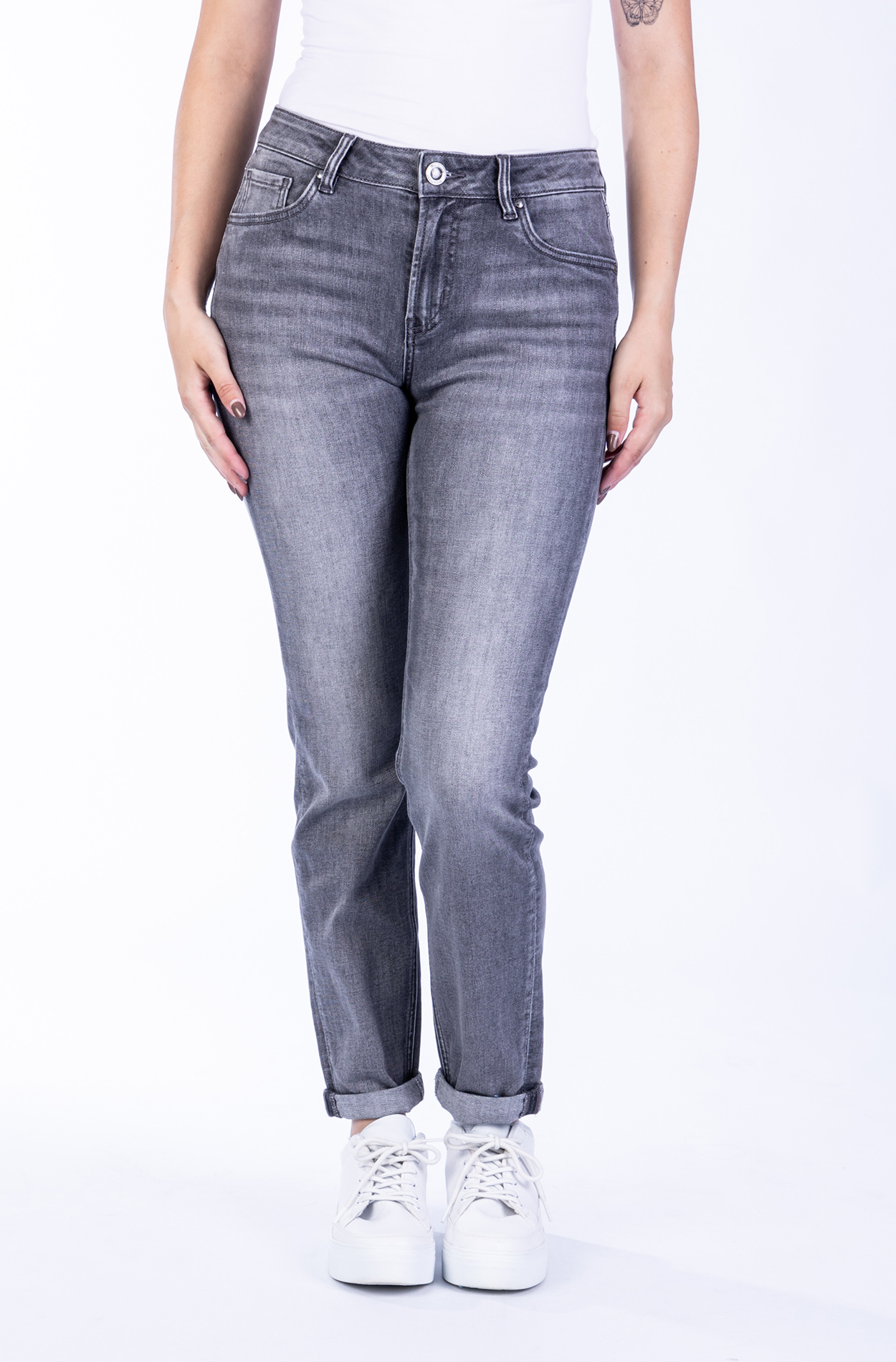 57Hannah 30836B | Basic | Mom Fit | Light-/ Mid- oder Dark Blue