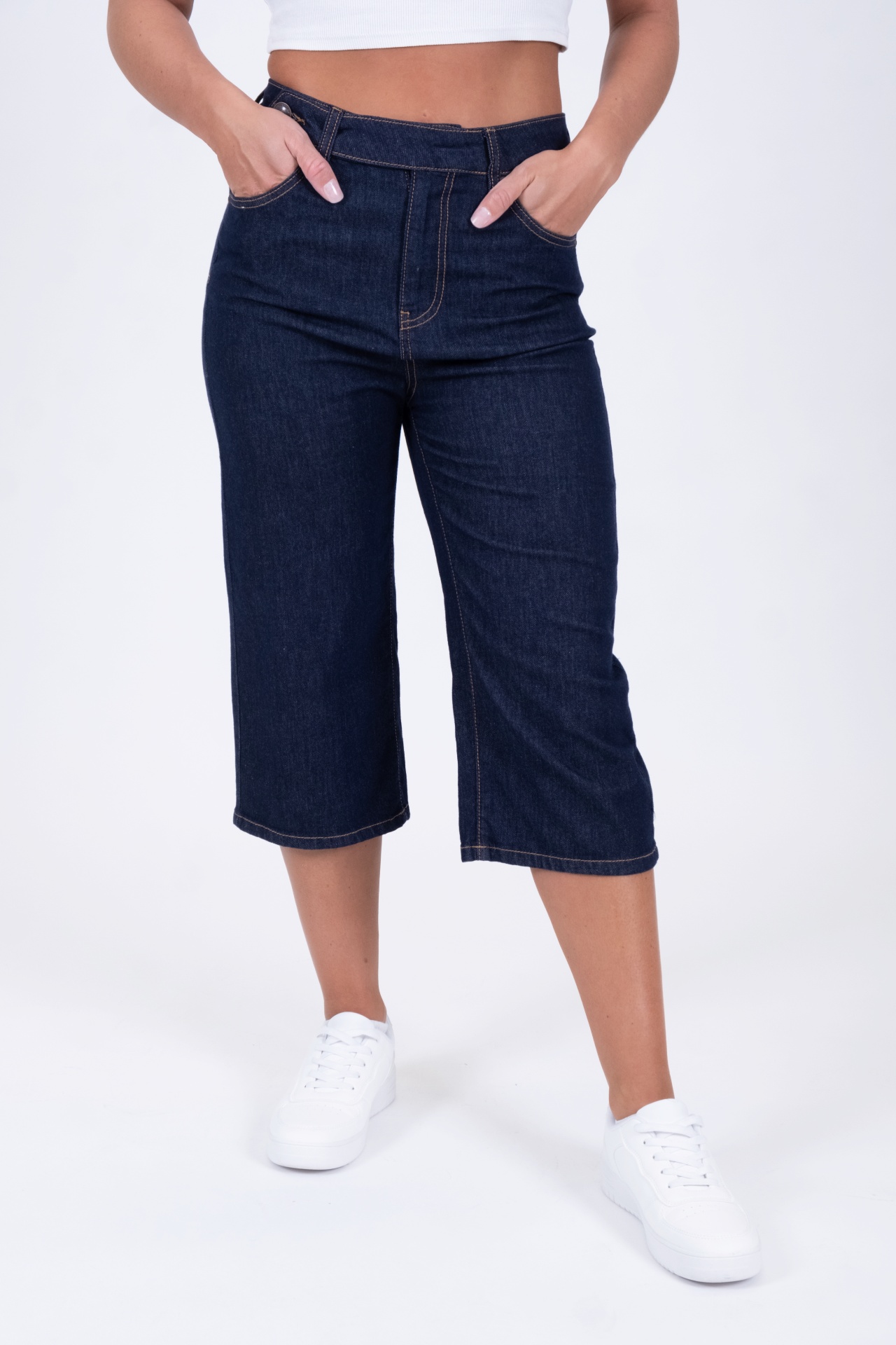 Jilly 30902X | Loose Fit | Capri | Dark Blue Jilly 30902X | Loose Fit | Capri | Dark Blue
