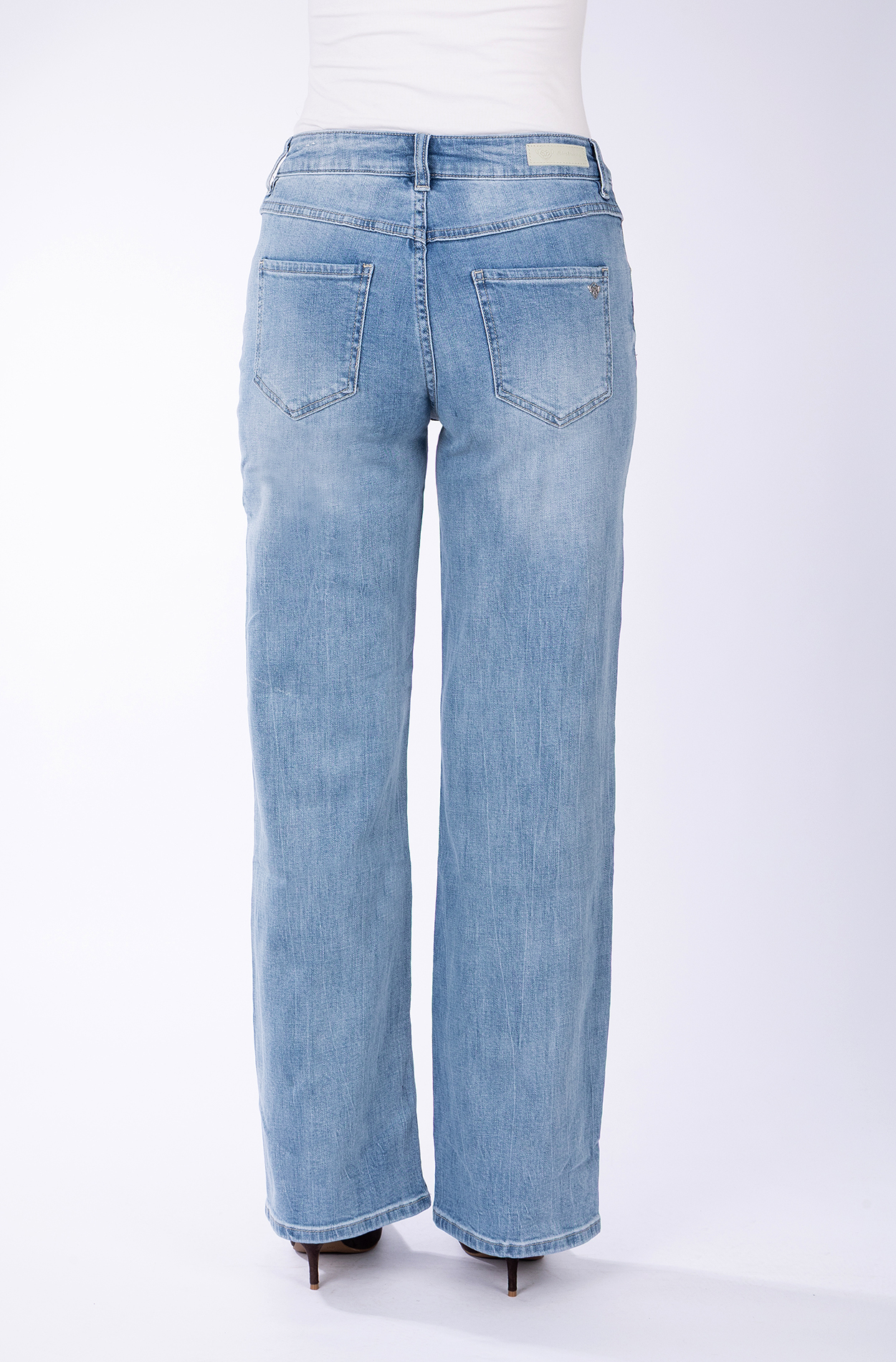 57Zoe 30979B | Basic |Straight Wide Leg | Light Blue