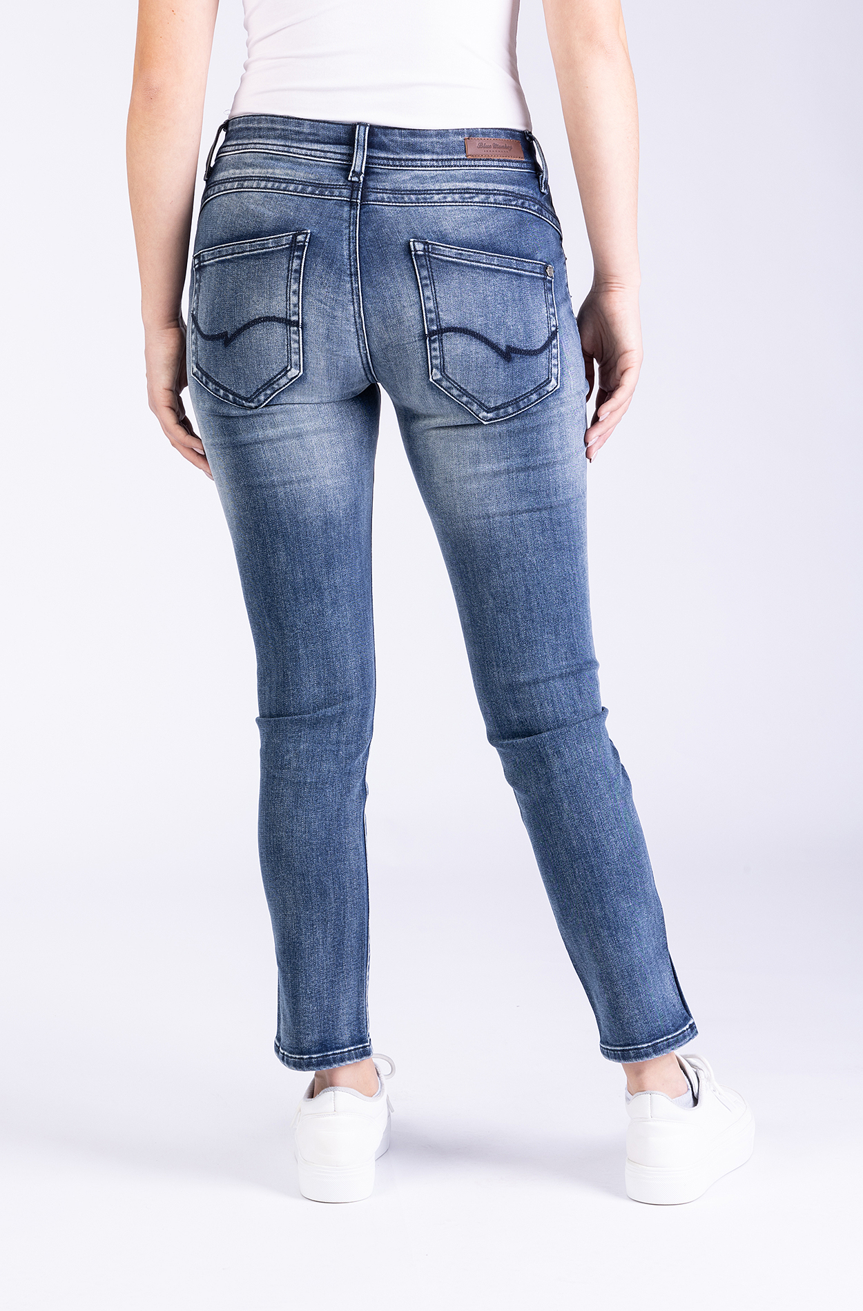 Raya11365haas9231bluemonkey Raya 11365Y Denim/Cropped Slim/Slit Hem Details