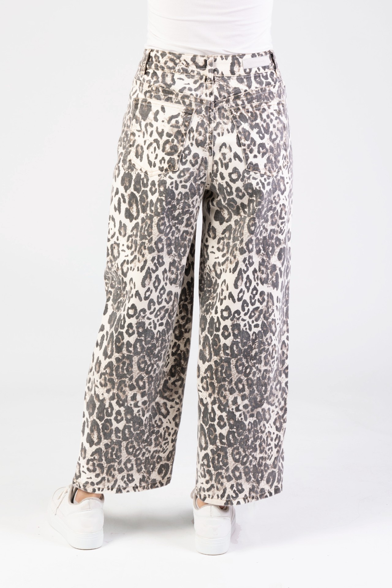 Blue Monkey, Barrel-Fit-Jeans, 57Becky 11658Y, Leo-Print, CROPPED