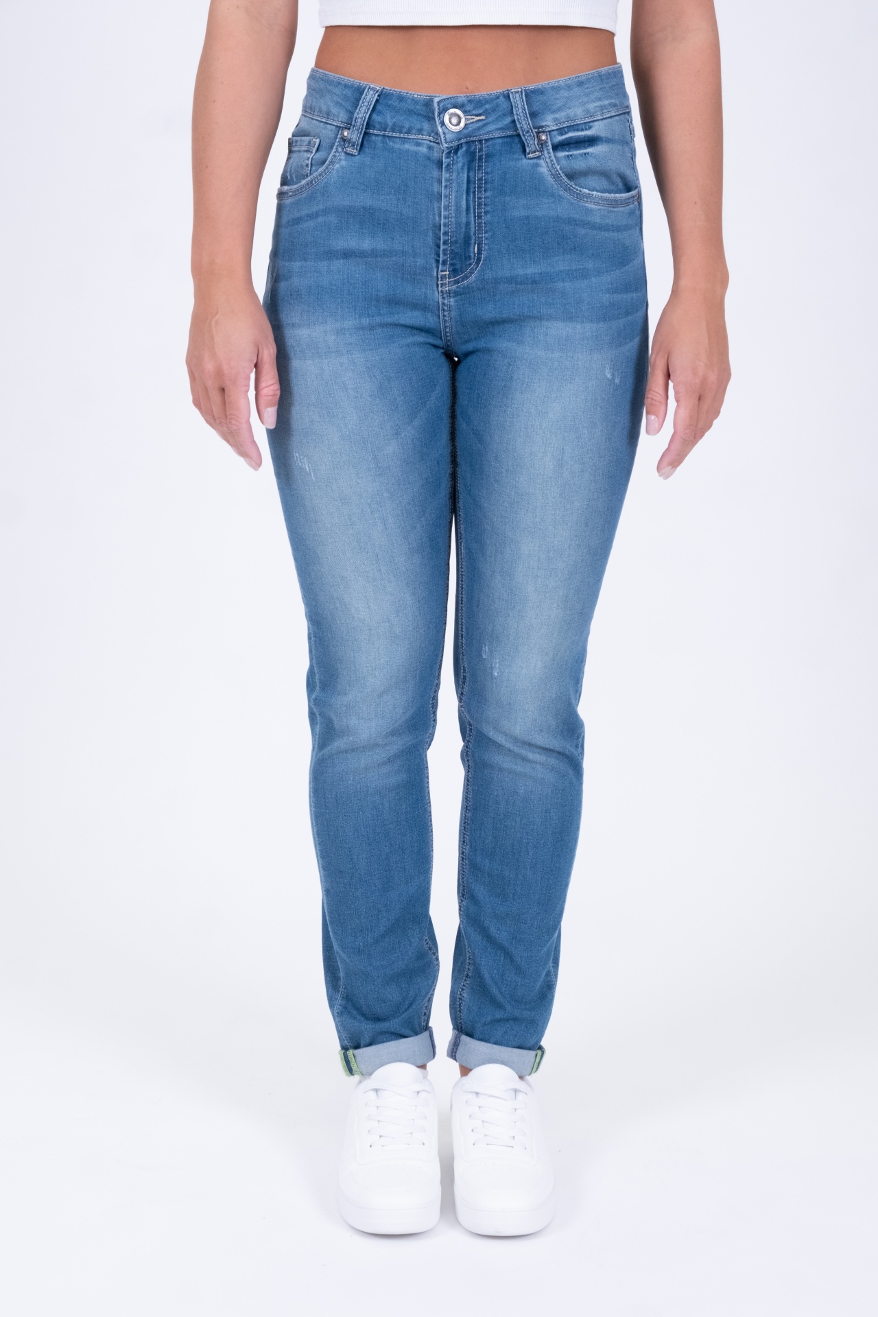 Hannah 30894X | Mom Fit | Jog Denim | Blue Hannah 30894X | Mom Fit | Jog Denim | Blue