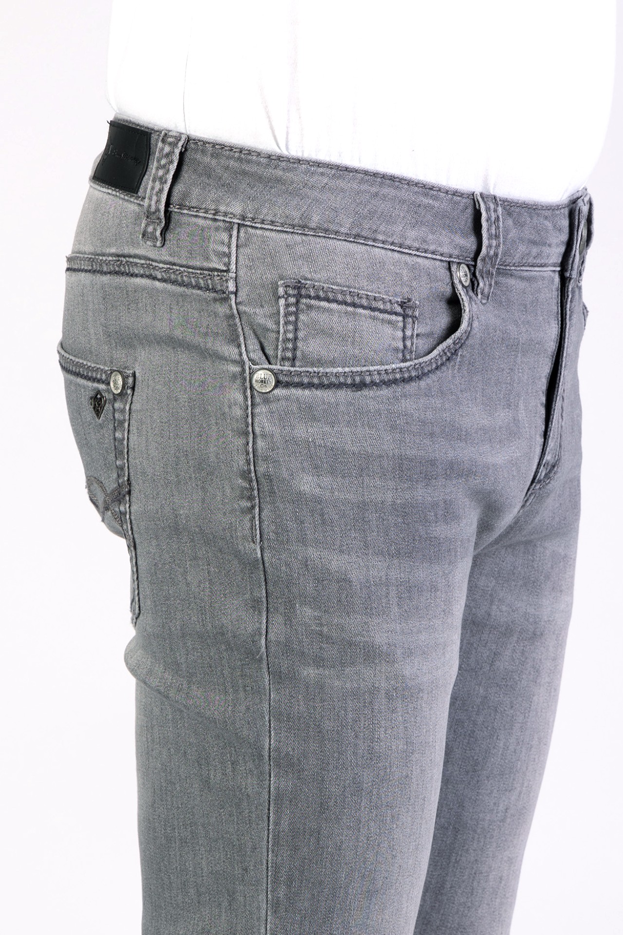 Blue Monkey, Slim-Fit-Jeans, 57Gordan 40139Y, Dicke Kontrastnähte