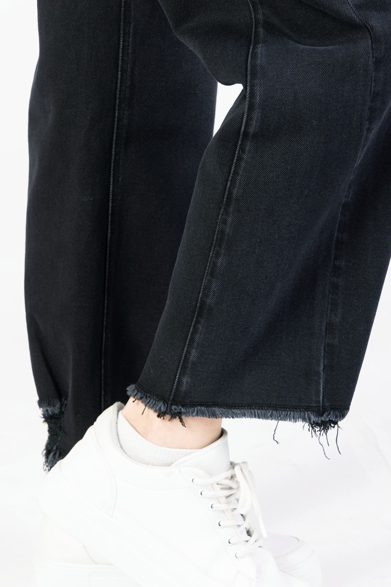 Blue Monkey, Straight-Fit-Jeans, 57Farina 31024Y, Cropped, Offener Saum