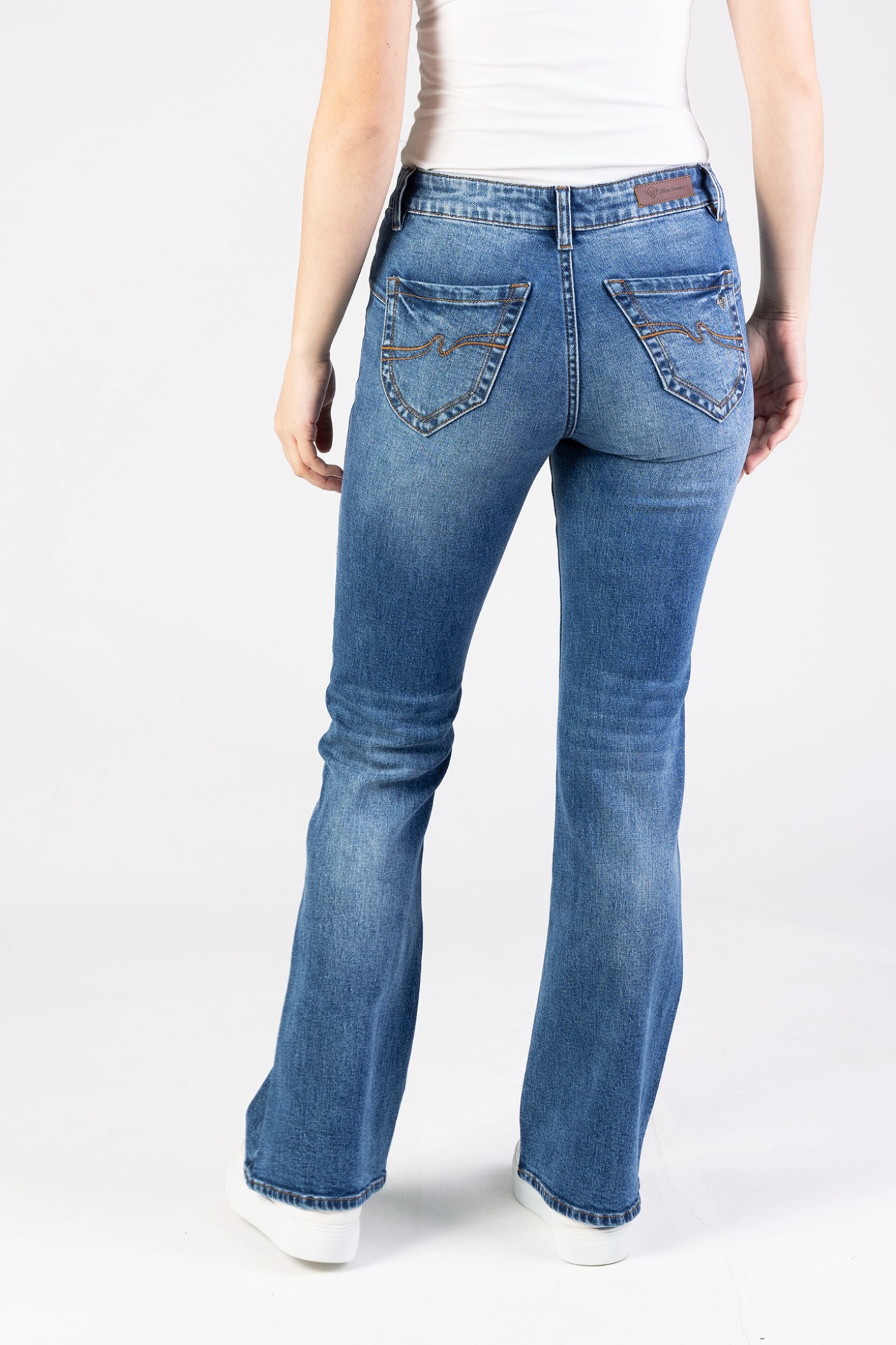 Blue Monkey, Bootcut-Jeans, 57Mia 11670Y, Patch Pockets