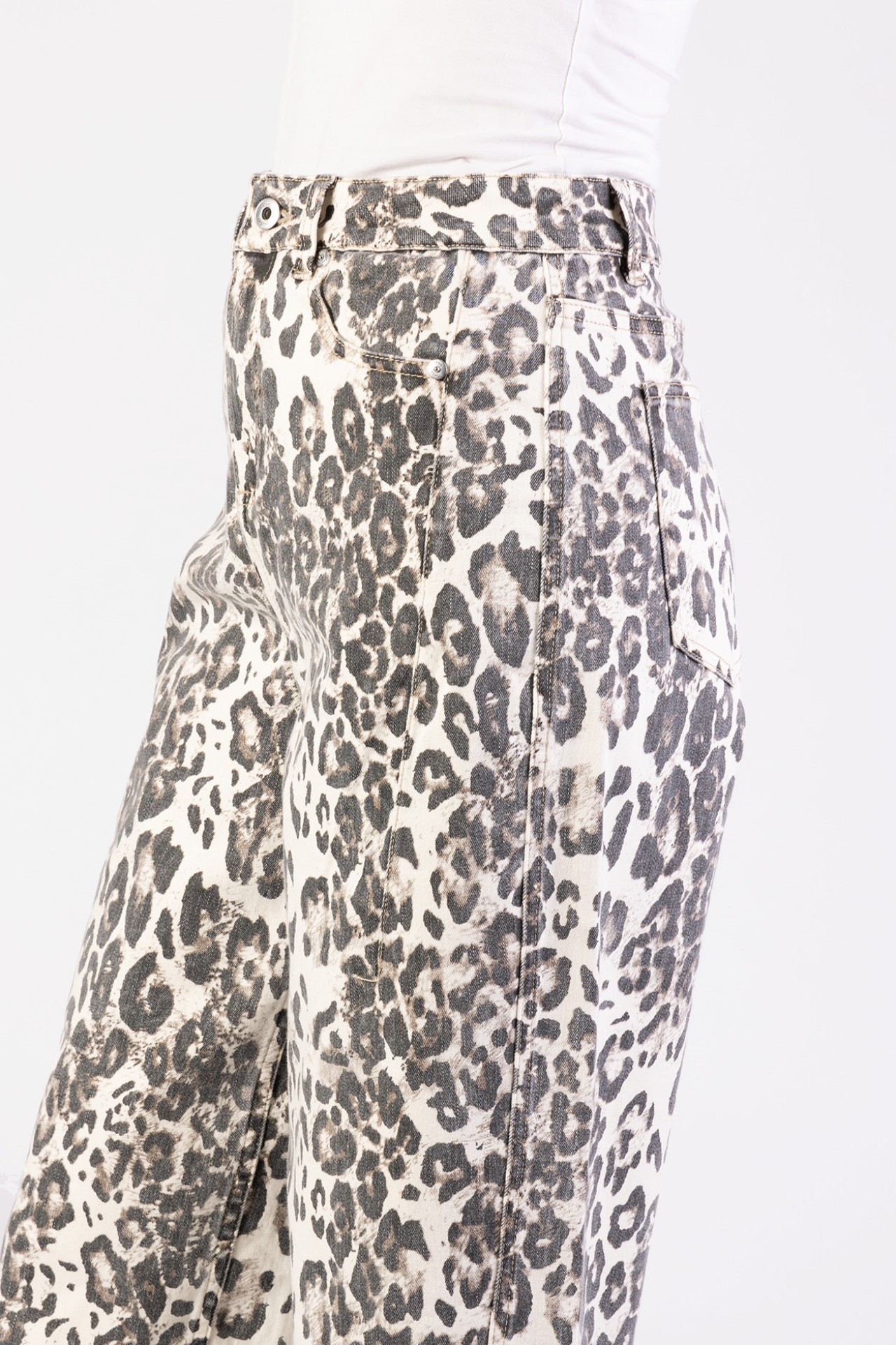 Blue Monkey, Barrel-Fit-Jeans, 57Becky 11658Y, Leo-Print, CROPPED