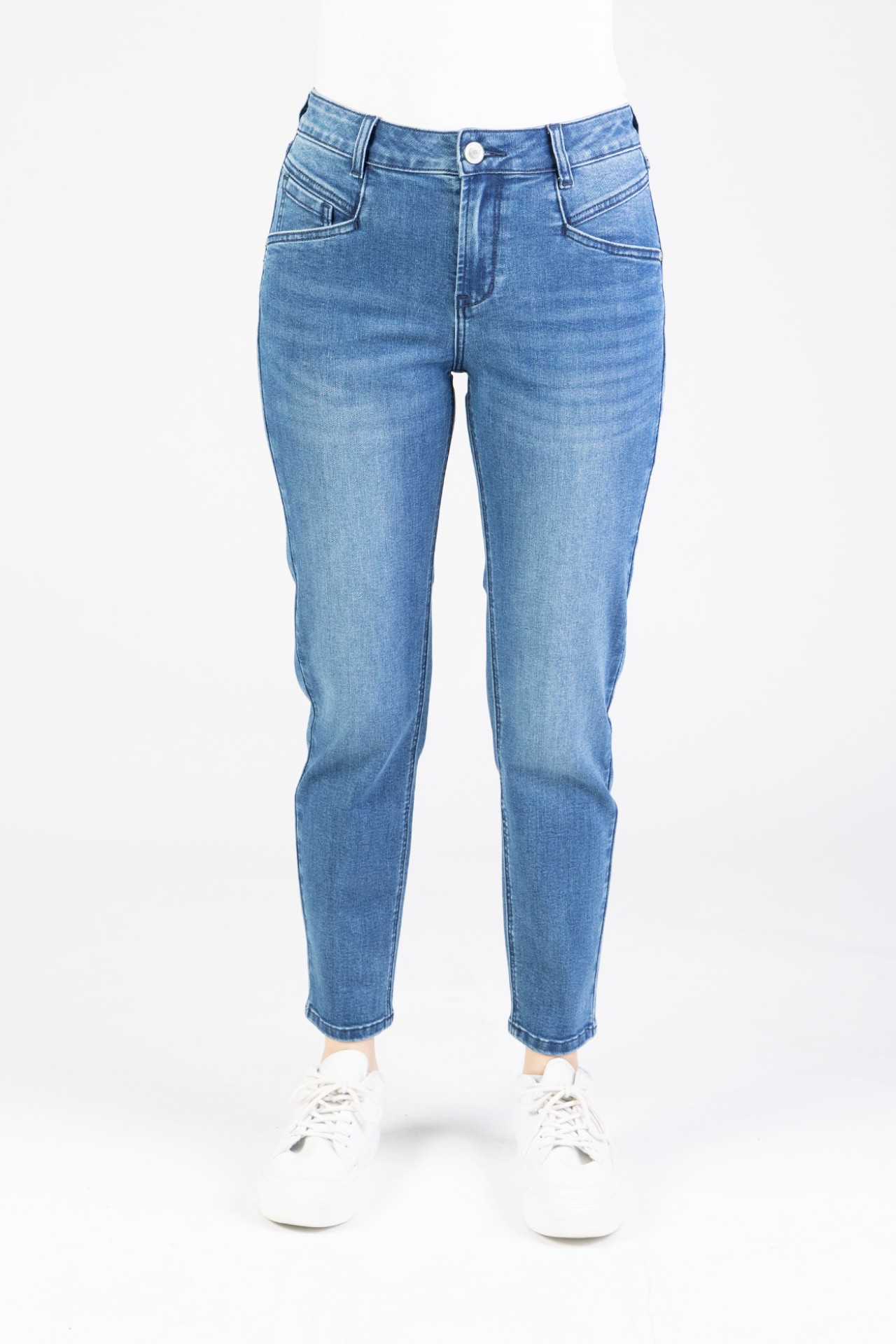 Blue Monkey, Mom-Fit-Jeans, 57Alora 31060Y, Cropped