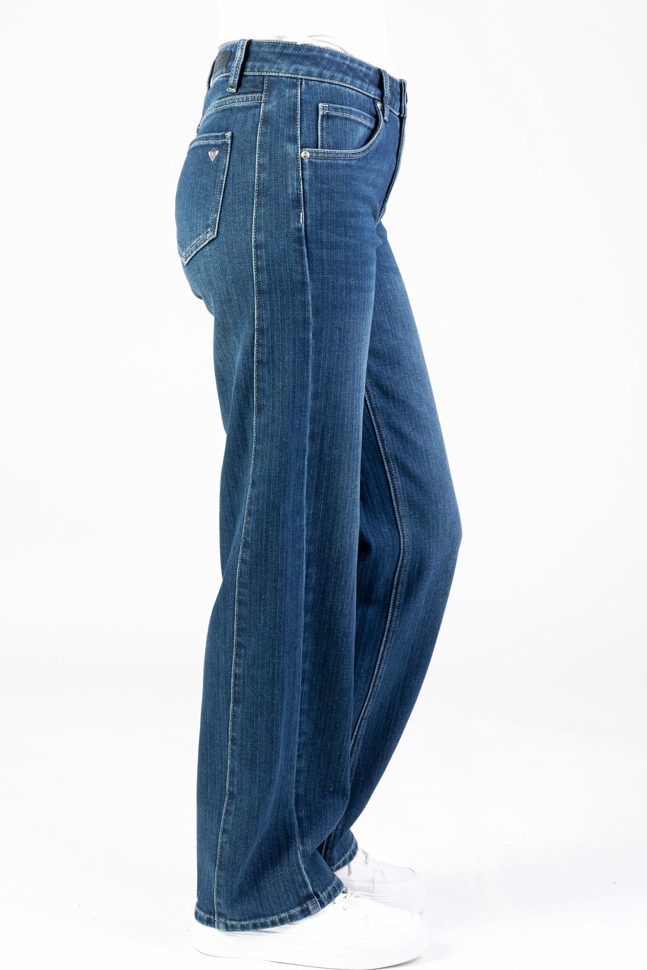 Blue Monkey, Straight-Fit-Jeans, 57Farina 31042Y, Streifen