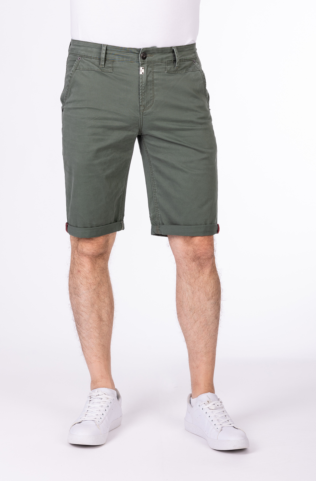 57Theo 40133X | Chino-Shorts| Olive
