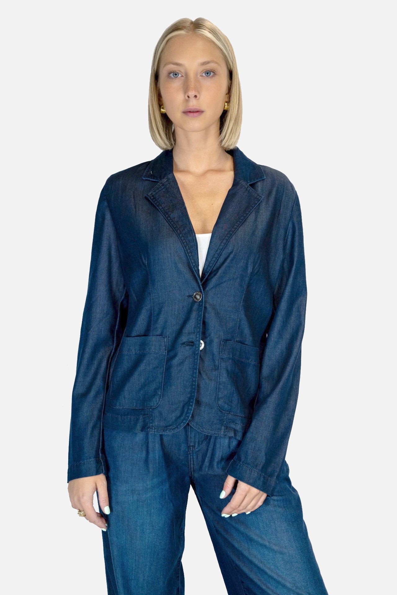 Camila 30882X | Blazer | Tencel | Dark Blue Camila 30882X | Blazer | Tencel | Dark Blue