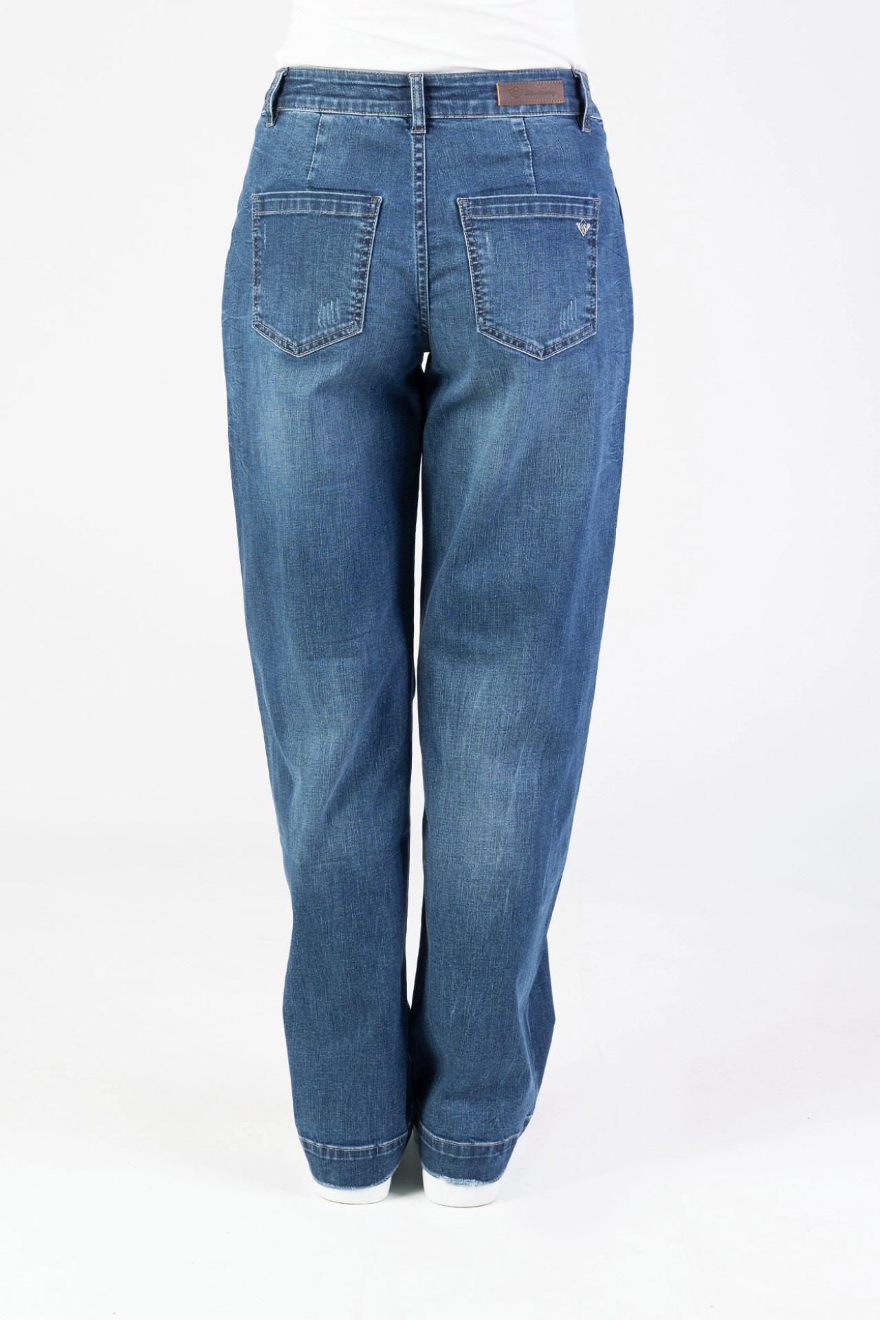 Blue Monkey, Wide-Leg-Jeans, 57Fina 11660Y, Patch Pockets